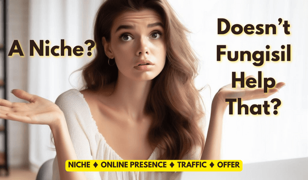 Confused woman wondering what a niche is with text "A Niche?"